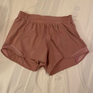Mauve lululemon shorts